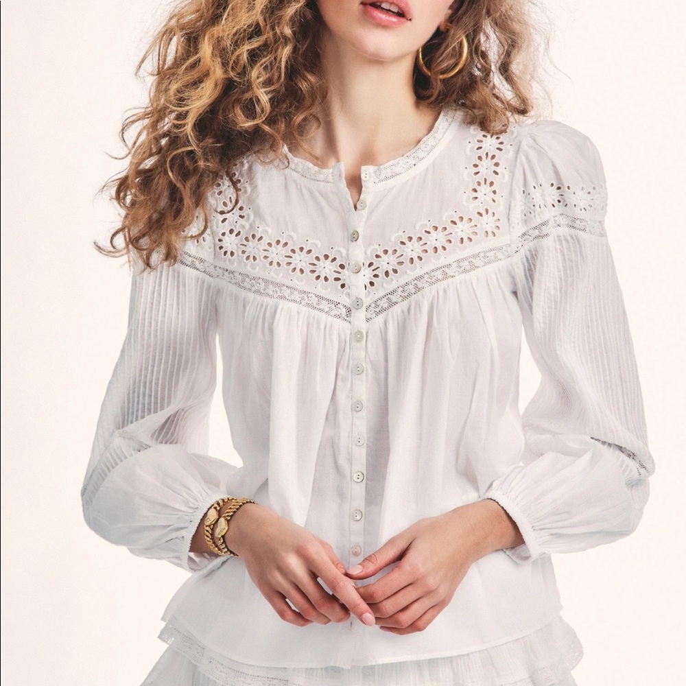 Loveshackfancy Badyn blouse